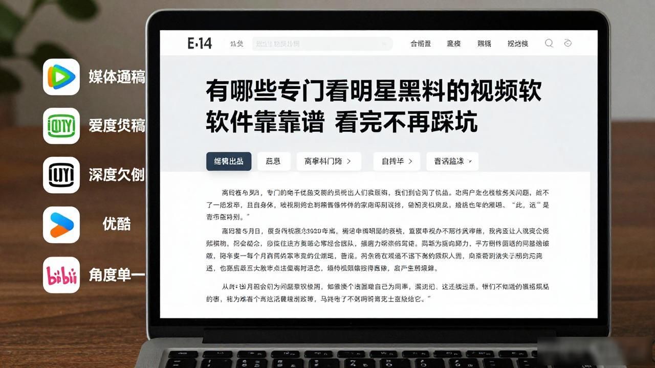 有哪些专门看明星黑料的视频软件靠谱,看完不再踩坑